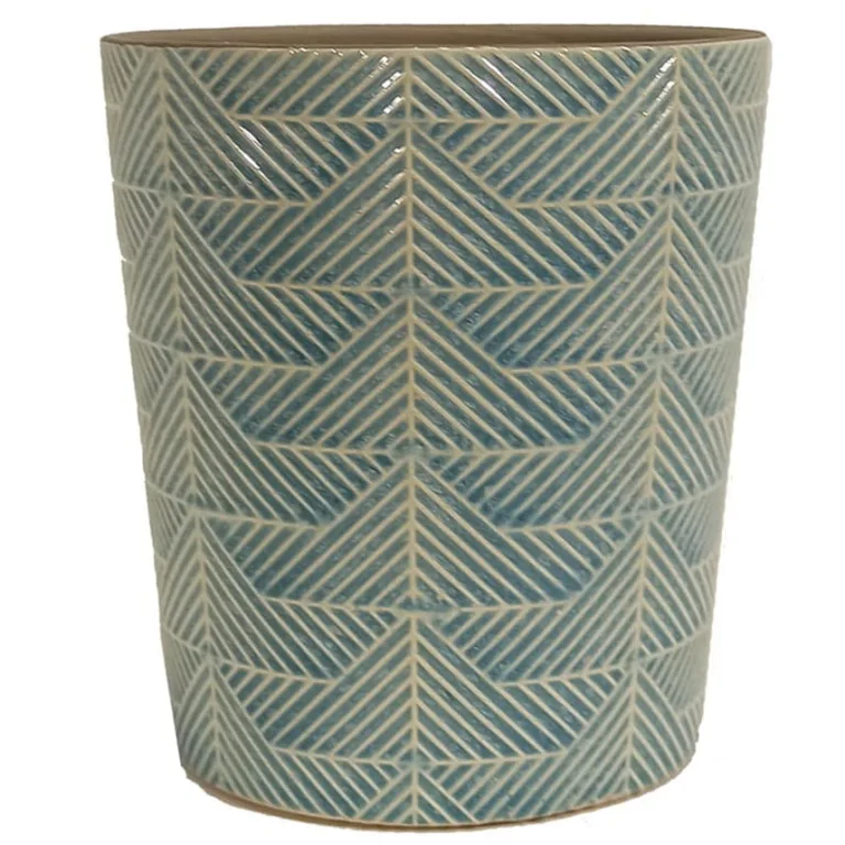 Ceramiczna osłonka wzorzysta niebieska 12,5cm