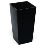 Doniczka plastikowa z wkładem prostokątna czarna