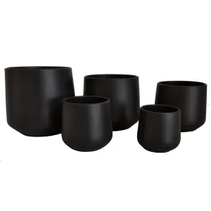 Osłonka ceramiczna na doniczkę Amber czarny