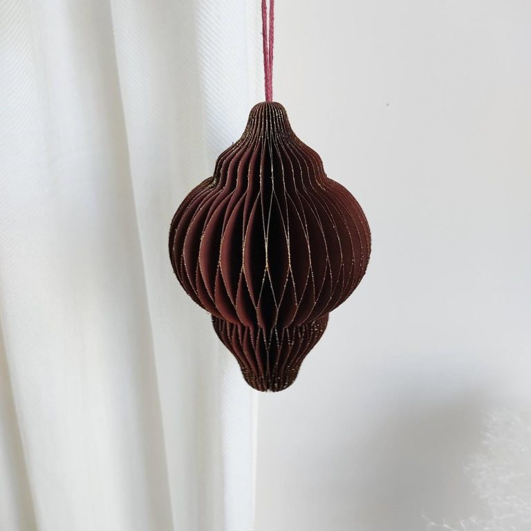 Zawieszka, bombka papierowa sopel h15cm