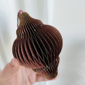 Zawieszka, bombka papierowa sopel h15cm