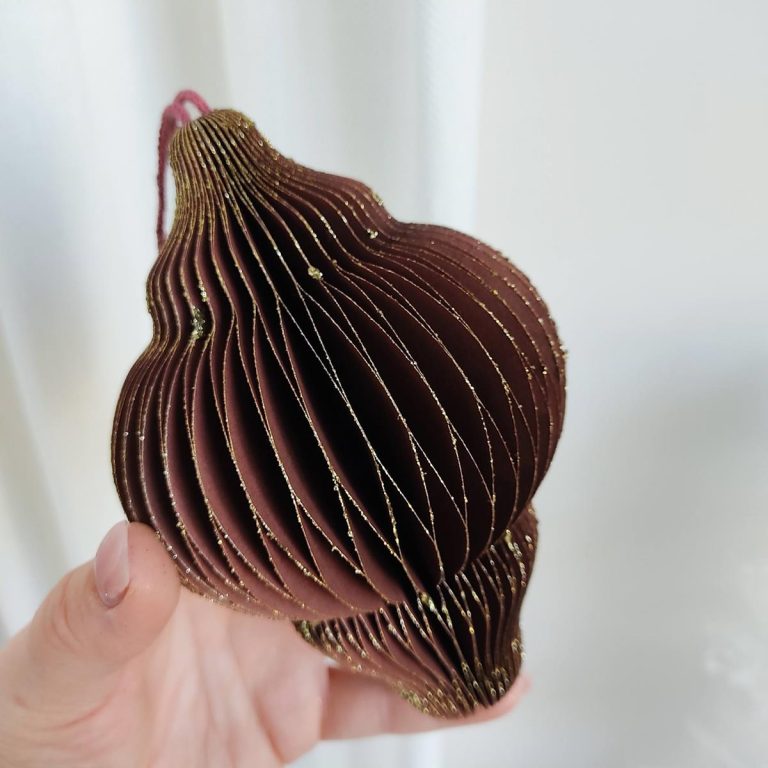 Zawieszka, bombka papierowa sopel h15cm