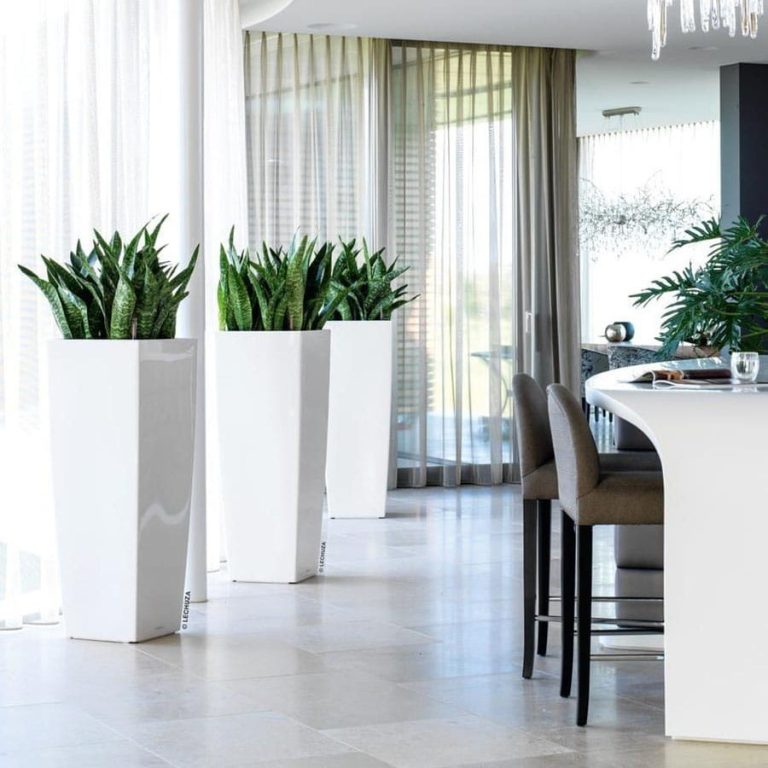 Doniczka plastikowa Lechuza Alto Biała