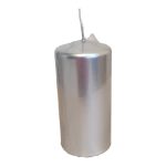 Świeca walec, srebrny metal