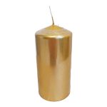 Świeca walec, złoty