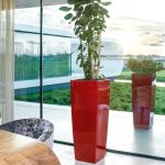 Doniczka plastikowa Lechuza Alto Czerwona