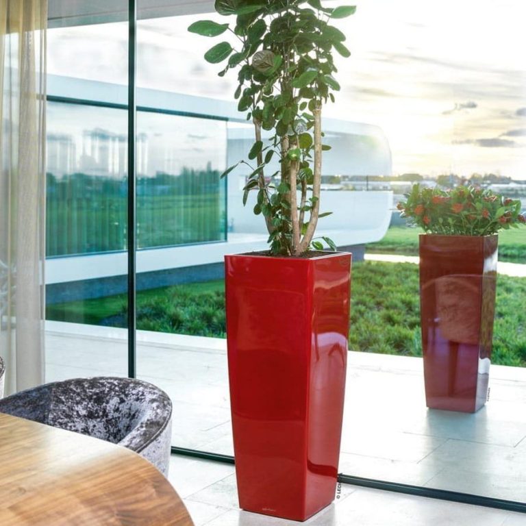 Doniczka plastikowa Lechuza Alto Czerwona