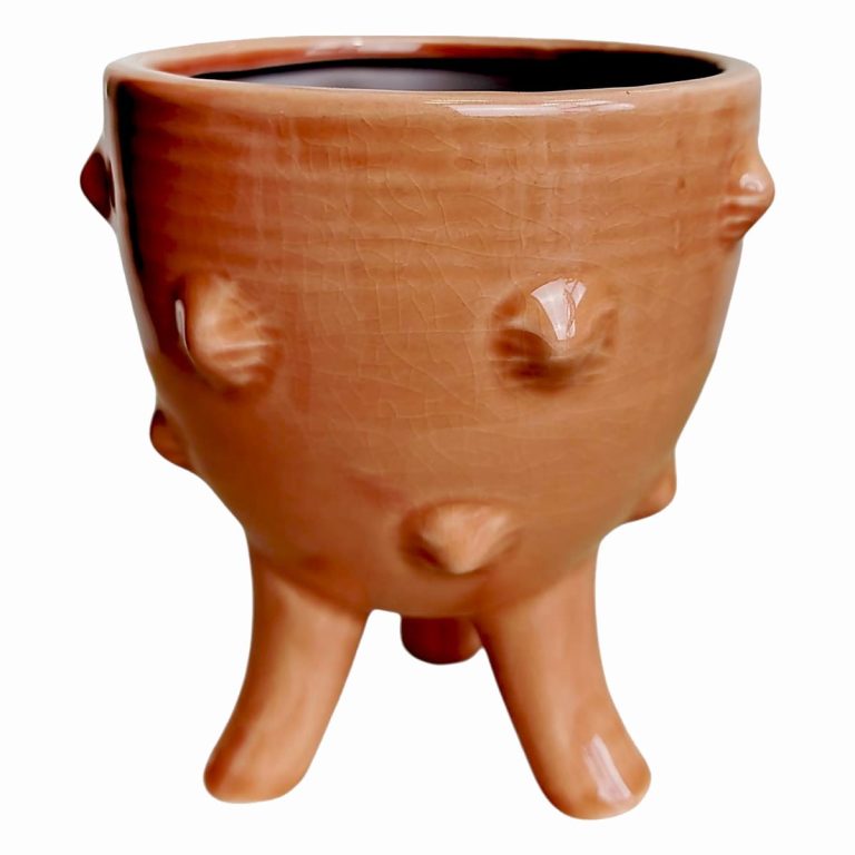 Osłonka ceramiczna na nóżkach Jamie łososiowa