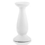 Świecznik biały ceramiczny duży 13cm