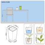 DONICA LECHUZA MAXI CUBI 14x26cm BIAŁY