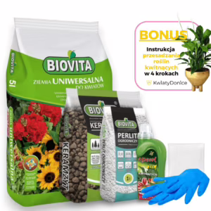 Ziemia do roślin kwitnących - zestaw do przesadzania 6w1