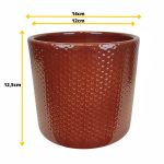 Osłonka ceramiczna Era czerwony 14cm