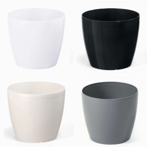 Osłonka na doniczkę plastikowa czarna