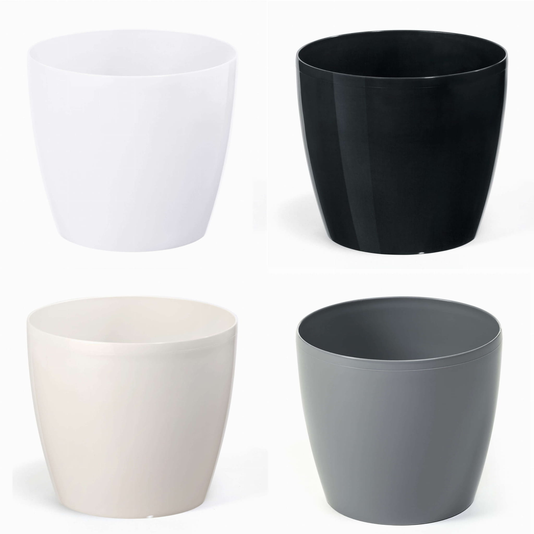 Osłonka na doniczkę plastikowa czarna