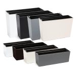 Doniczka plastikowa balkonowa podłużna wysoka biała