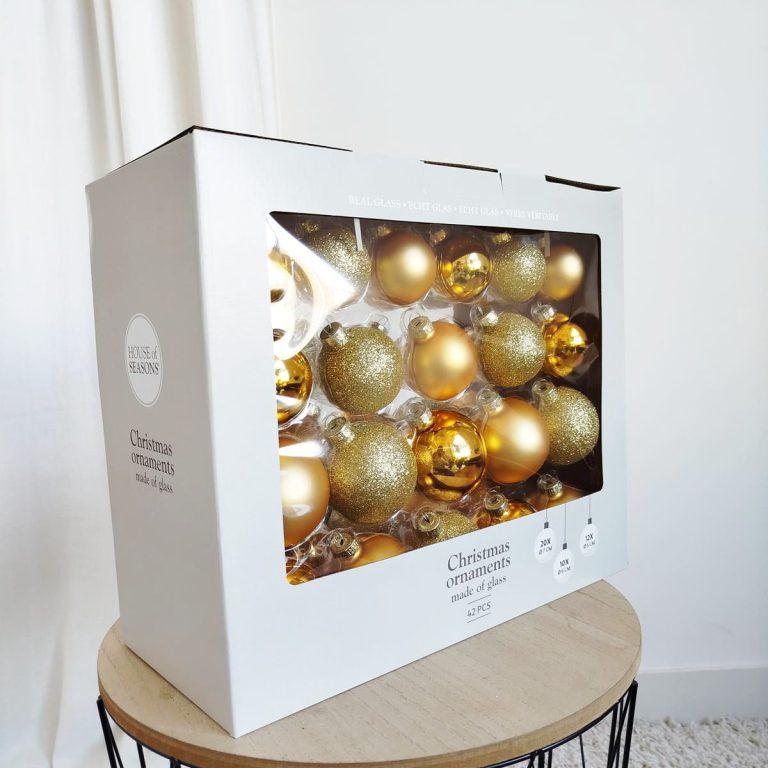 Bombki Bańki złote komplet 42szt