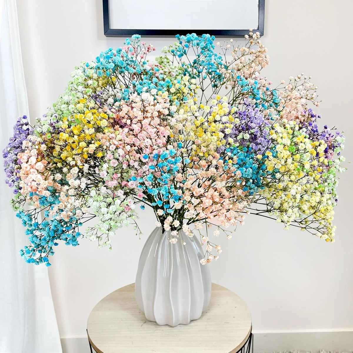 Gipsówka żywa gotowy bukiet kolorowy duży