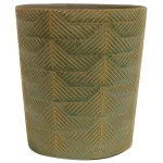 Ceramiczna osłonka wzorzysta musztardowa 12,5cm