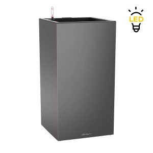 Doniczka plastikowa Lechuza Canto podświetlana LED 40 antracytowy