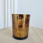 Świecznik szklany brązowy 12,5cm