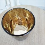 Świecznik szklany brązowy 12,5cm