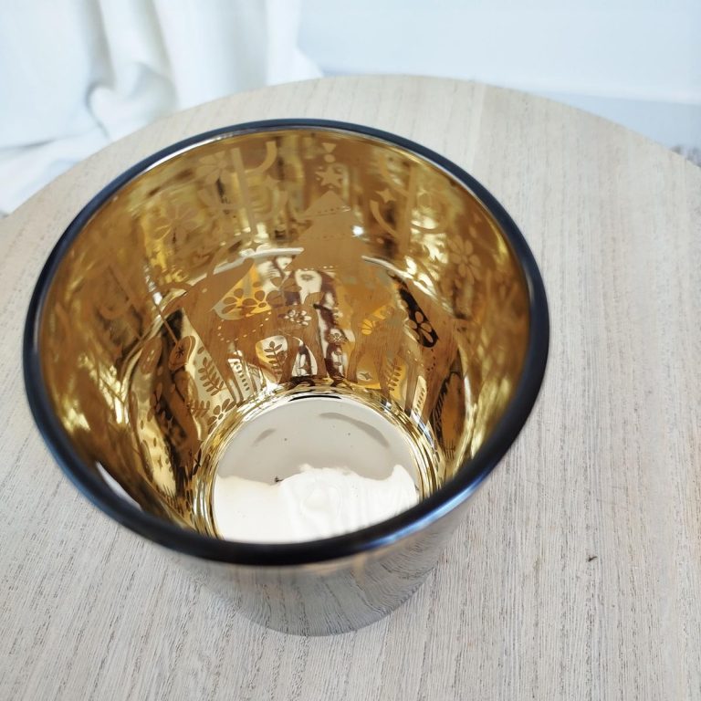 Świecznik szklany brązowy 12,5cm