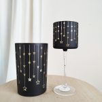 Świecznik szklany czarny na nóżce 25cm