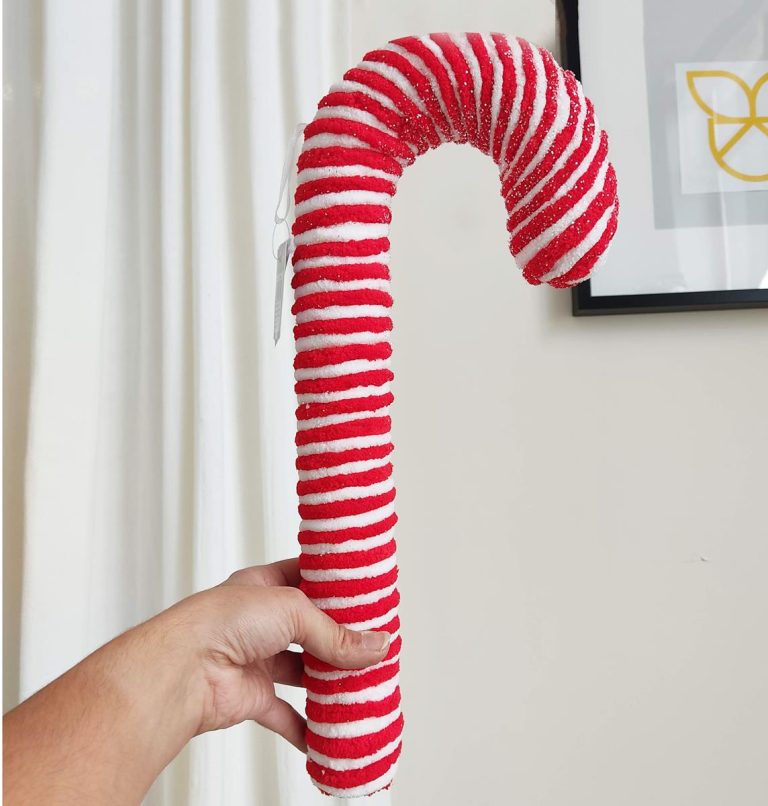 Figurka świąteczna laska cukrowa pluszowa candy cane 40cm