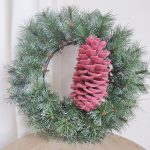 Szyszka naturalna woskowana zdobiona duża