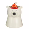 Osłonka ceramiczna na doniczkę Miś polarny z czapką
