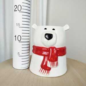 Osłonka ceramiczna na doniczkę Miś polarny