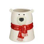 Osłonka ceramiczna na doniczkę Miś polarny