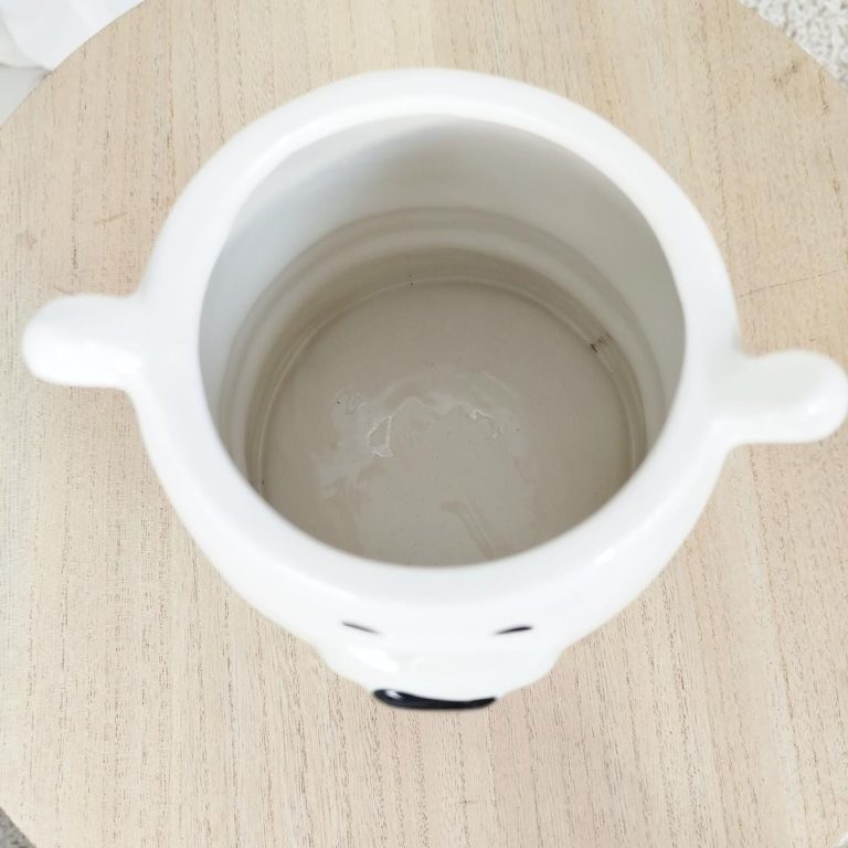 Osłonka ceramiczna na doniczkę Miś polarny