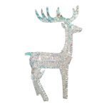 Dekoracja metalowa renifer świecący LED
