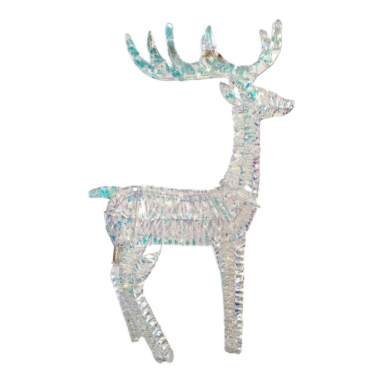 Dekoracja metalowa renifer świecący LED