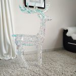 Dekoracja metalowa renifer świecący LED