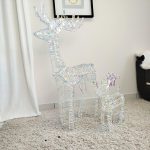 Dekoracja metalowa renifer świecący LED