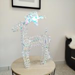 Dekoracja metalowa renifer świecący LED