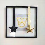 Wieszak metalowy na wianek na drzwi czarny