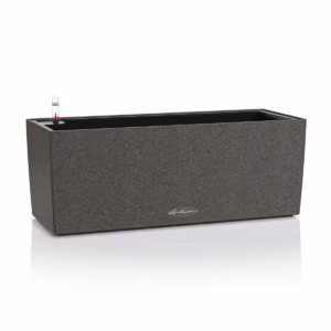 Doniczka plastikowa Lechuza Balconera Stone Czarny