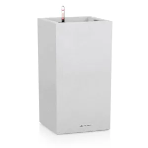 Doniczka plastikowa Lechuza Canto Stone Kolumna biała