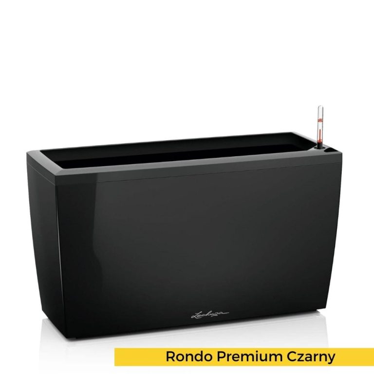 Doniczka plastikowa Lechuza Cararo czarny