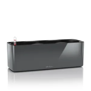 Doniczka plastikowa Lechuza Cube Glossy Triple Antracytowy