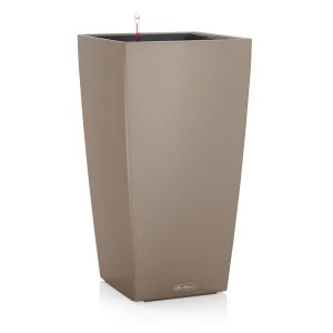 Doniczka plastikowa Lechuza Cubico Color brązowy