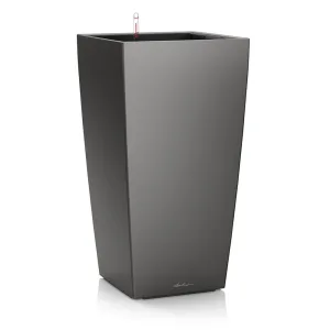 Doniczka plastikowa Lechuza Cubico Premium Antracytowy