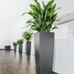 Doniczka plastikowa Lechuza Alto Srebrny