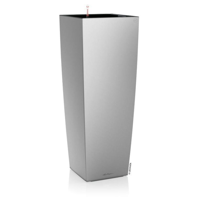 Doniczka plastikowa Lechuza Alto Srebrny