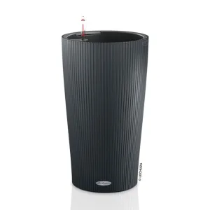 Doniczka plastikowa Lechuza Cilindro szara