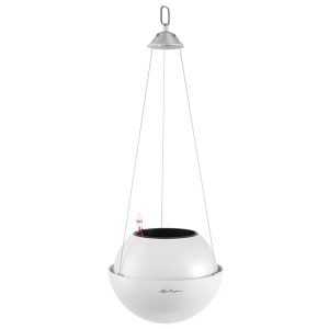 Doniczka plastikowa Lechuza Wisząca Bola Color biała