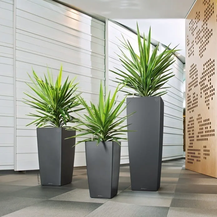 Doniczka plastikowa Lechuza Alto Antracytowa